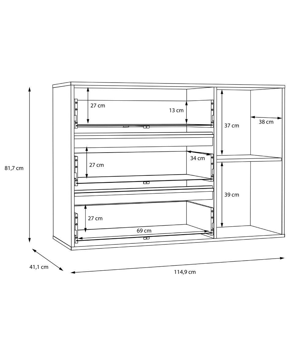 Cómoda cajonera LENY