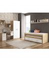 Cama compacta CHASE con cama extra + 2 cajones