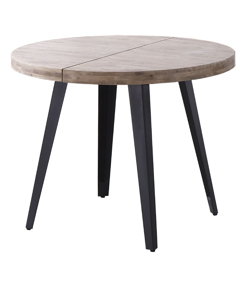 Mesa comedor redonda extensible industrial SKADI