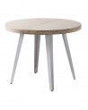 Mesa comedor redonda extensible industrial SKADI