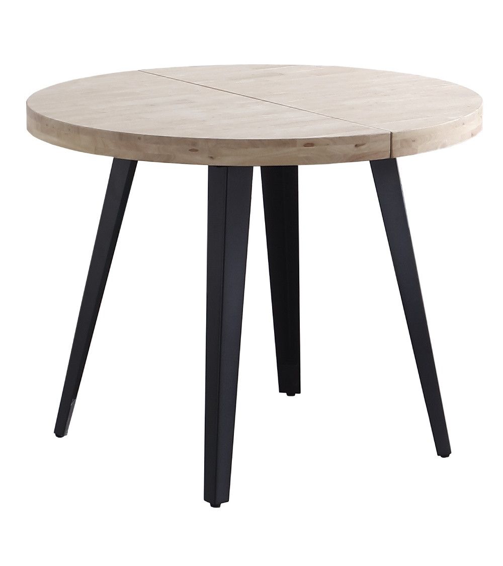 Mesa comedor redonda extensible industrial SKADI