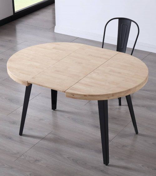 Mesa comedor redonda extensible industrial SKADI