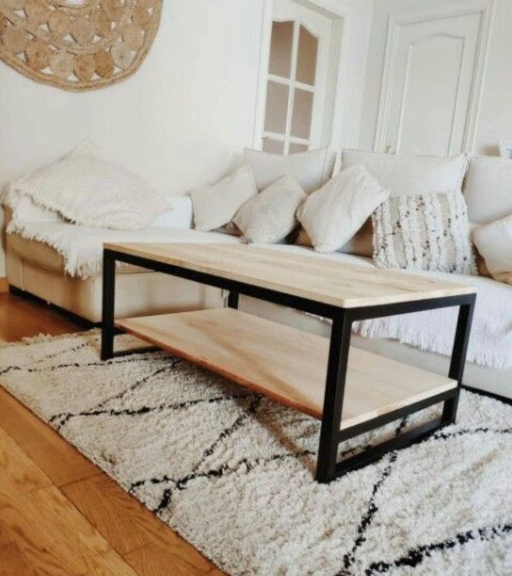 Mesa centro elevable estilo industrial JARED