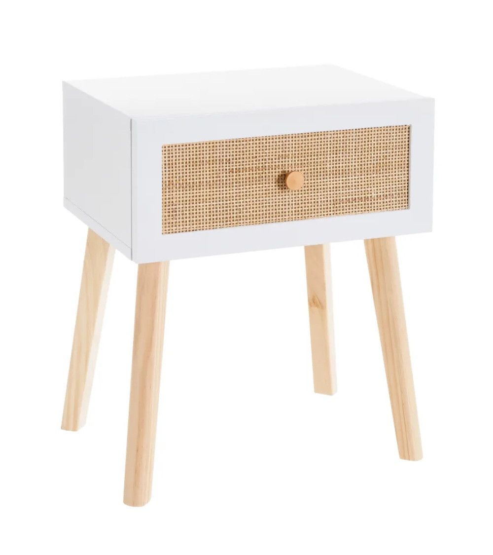 Mesita de noche de ratán SUSI