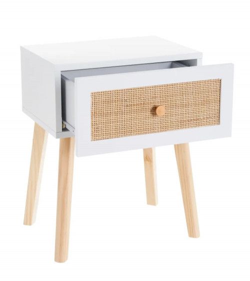 Mesita de noche de ratán SUSI