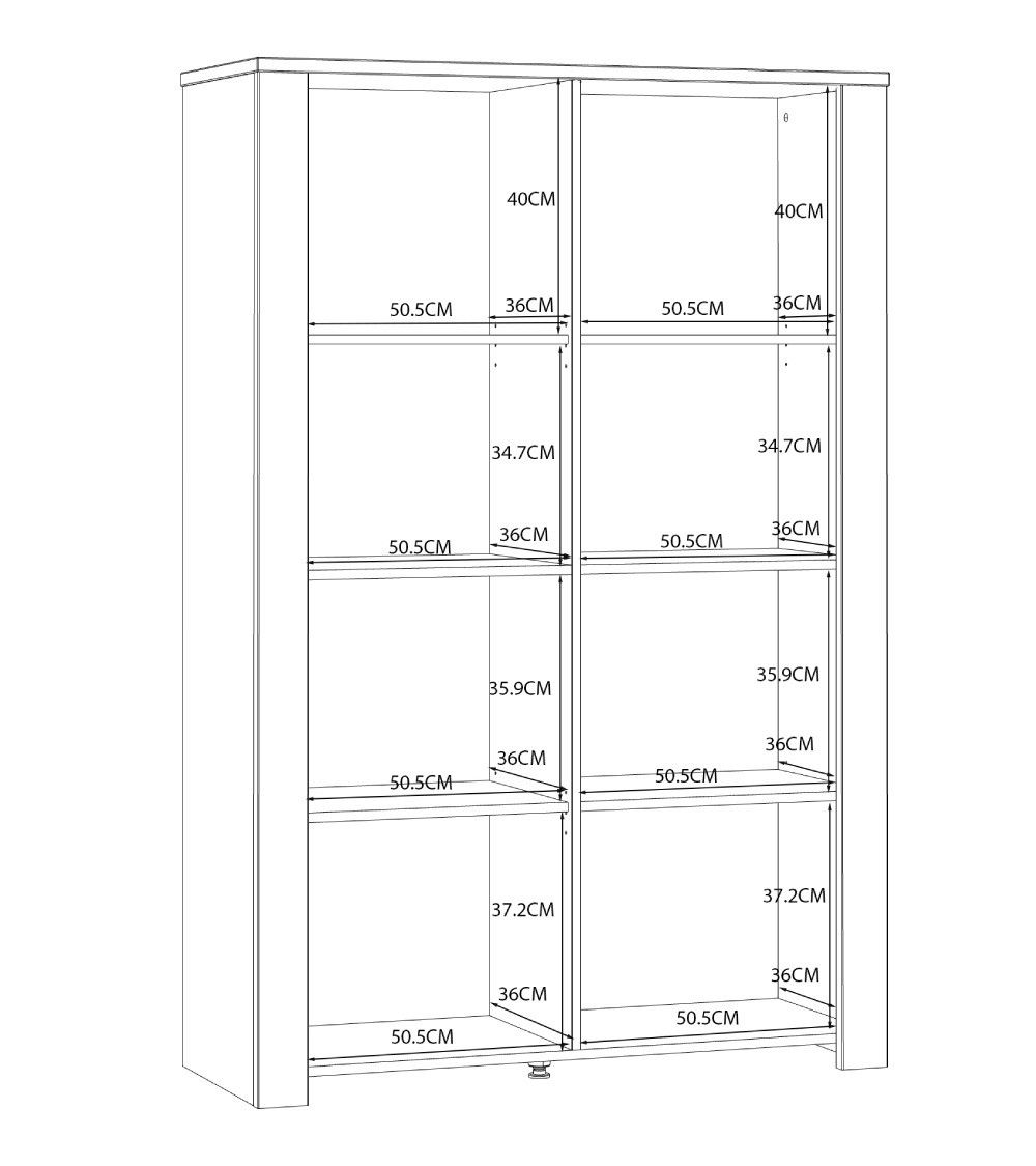 Vitrina alta 2 puertas ODIN, en azul marino