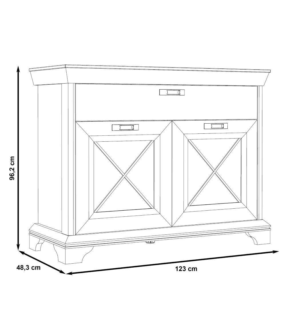 Aparador KAREN 2 puertas 1 cajón