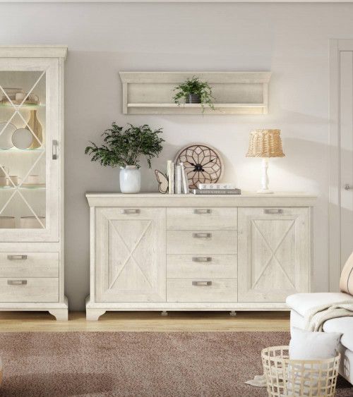 Estante de pared KAREN rústico moderno