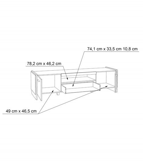 Mueble de TV de estilo industrial FRANK