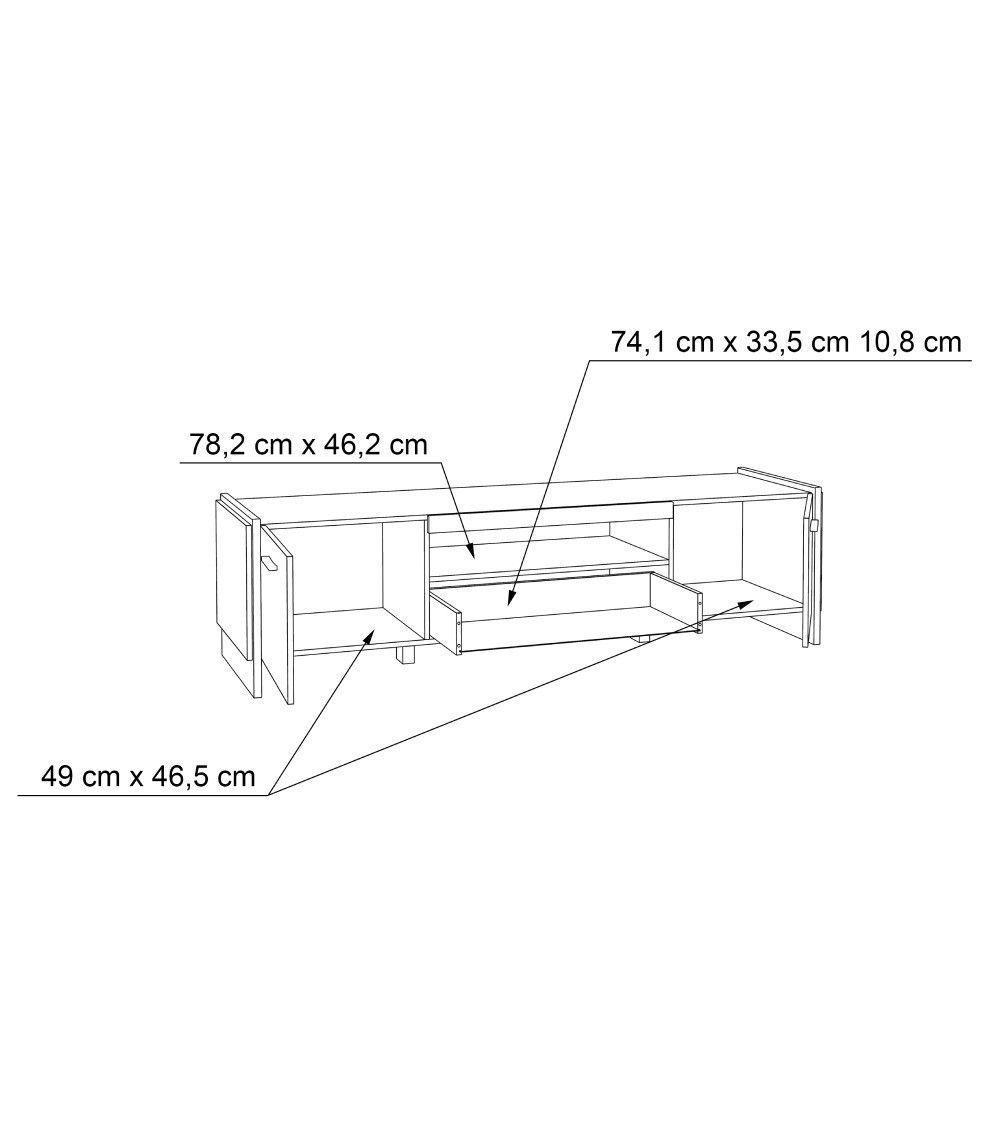 Mueble de TV de estilo industrial FRANK