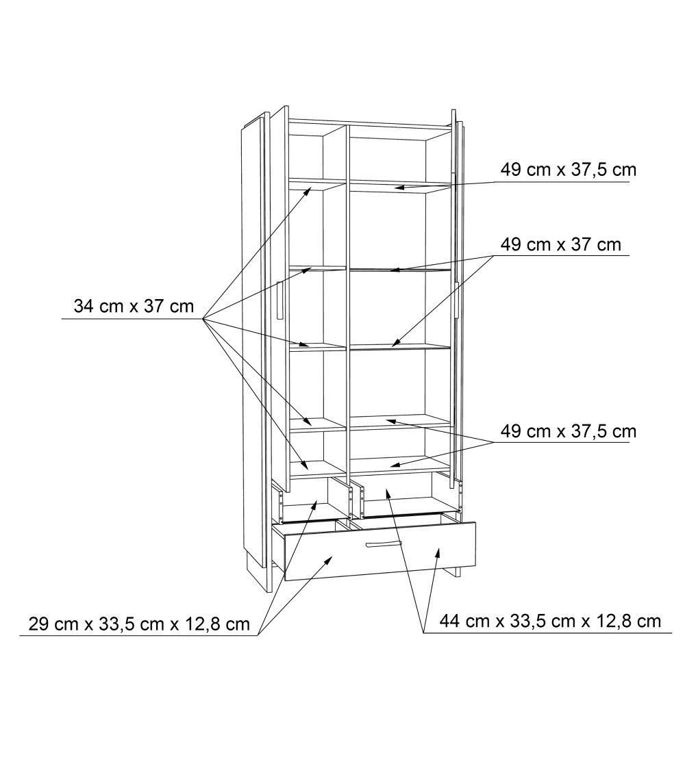 Vitrina alta industrial FRANK