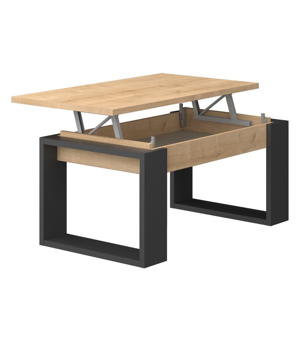 Mesa centro elevable RUBI estilo industrial | Cambia Tus Muebles