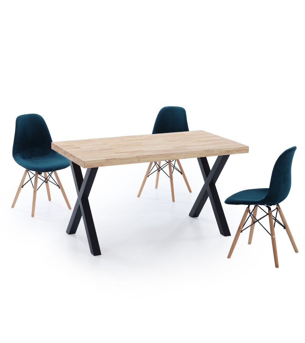 Mesa de comedor industrial DAREK pata X