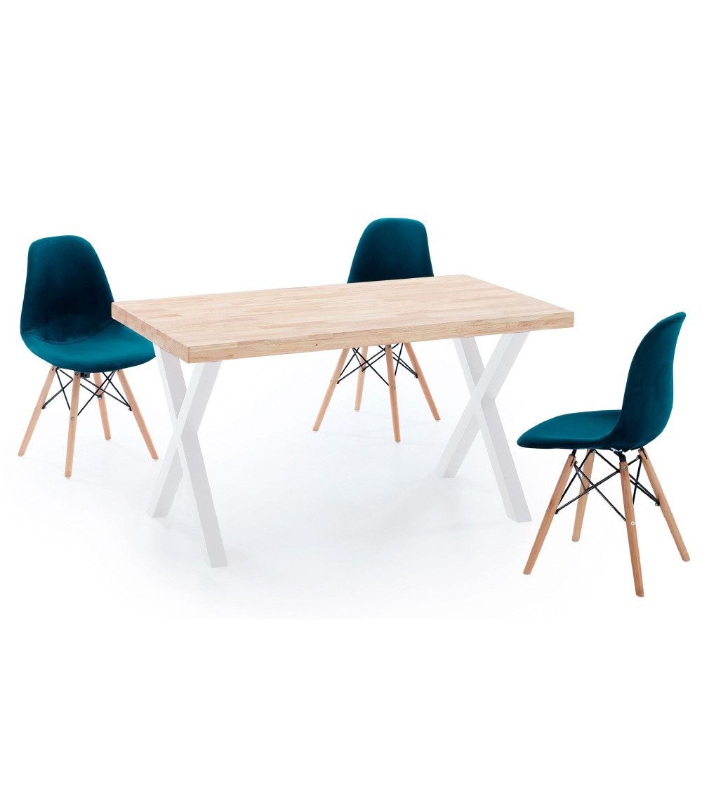 Mesa de comedor industrial DAREK pata X