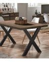 Mesa de comedor industrial DAREK pata X