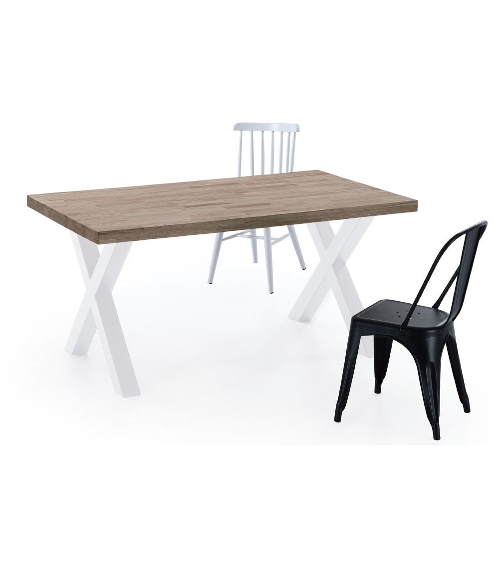 Mesa de comedor industrial DAREK pata X