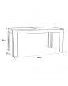 Mesa de comedor extensible YUKON