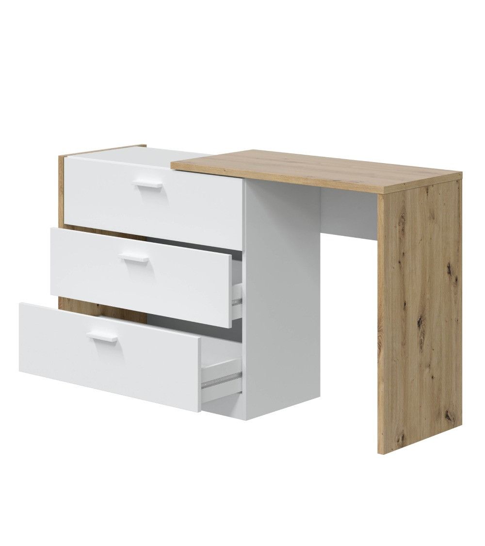 Cómoda 3 cajones con escritorio CORY