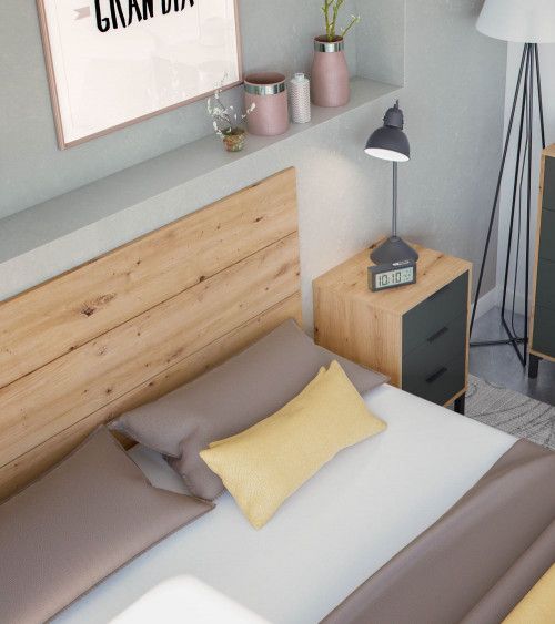 Cabecero 160 cm + 2 mesitas noche ELDA