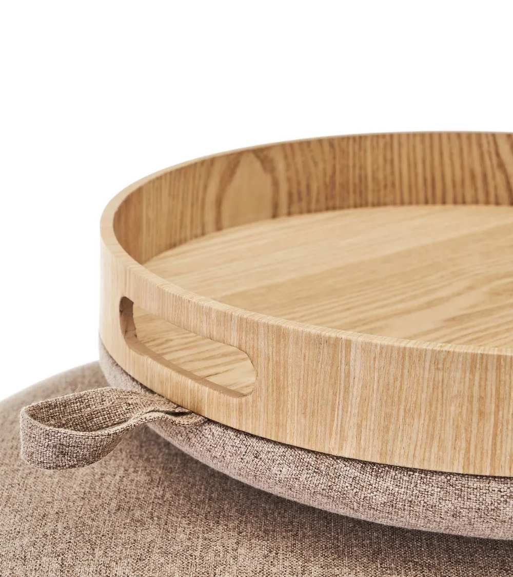 Pack 2 puffs decorativos con arcón ANIA