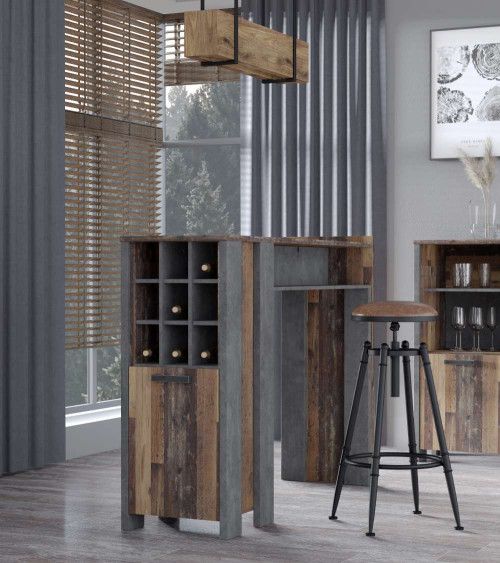 Mueble bar con barra HARALD