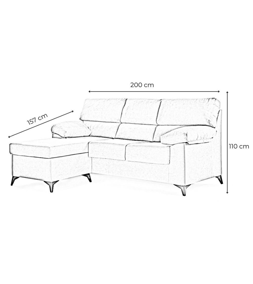 Sofá Chaise Longue reversible HILTON