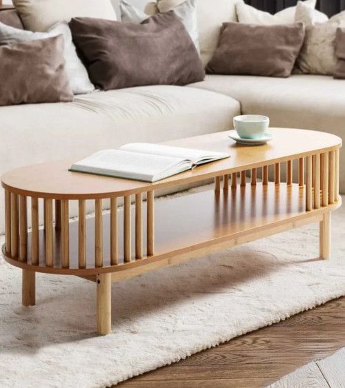 Mesa centro ovalada bambú BELLARY