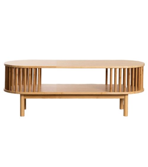 Mesa centro ovalada bambú BELLARY