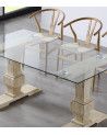 Mesa de comedor de cristal VICTORIA