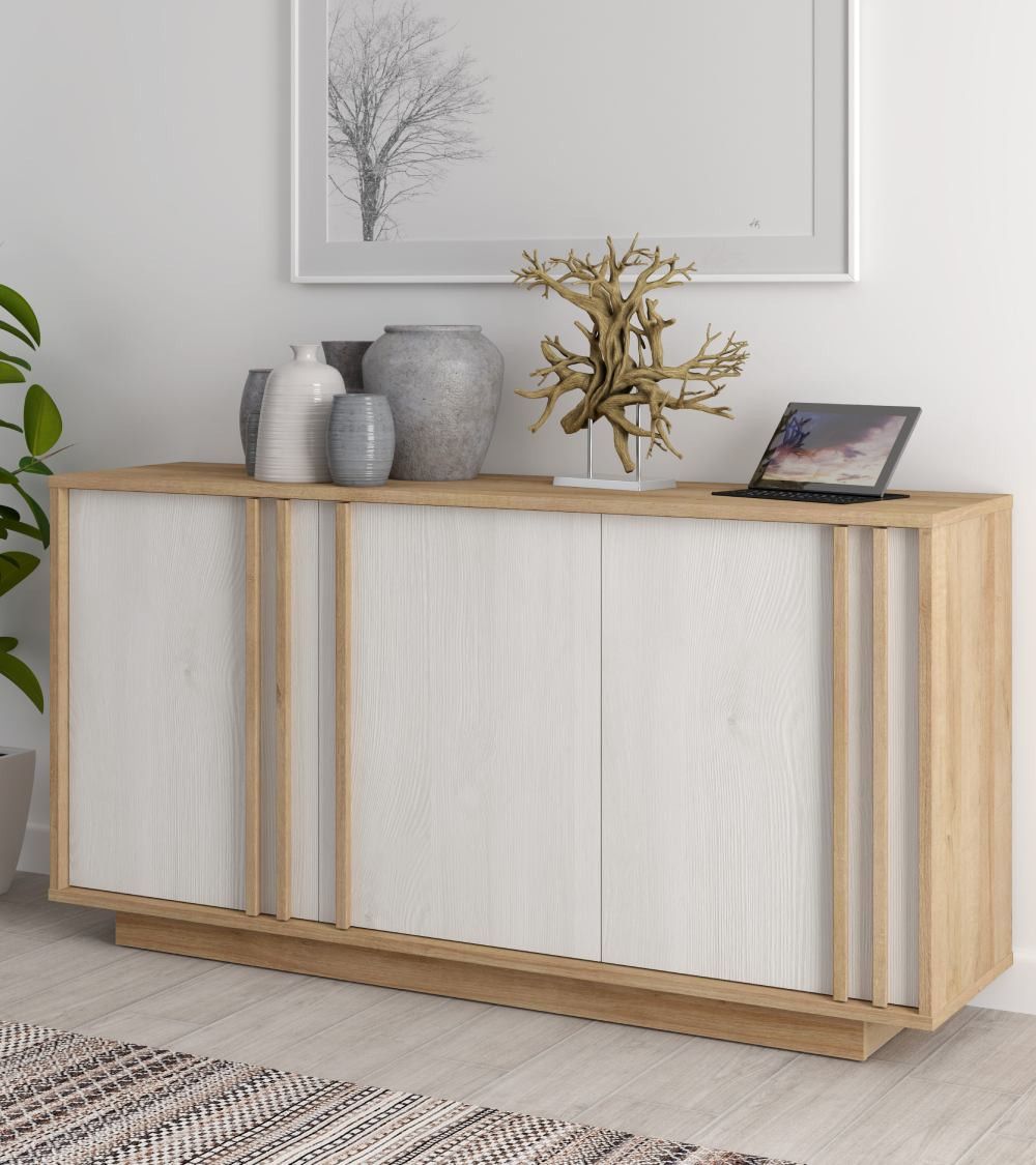 Mueble aparador SIGRID blanco y roble