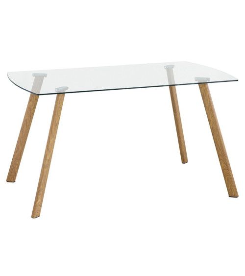 Mesa comedor de cristal REKA 140x80 cm