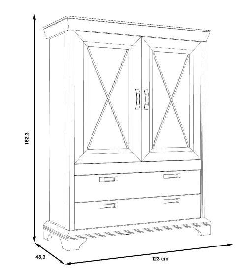 Vitrina doble opaca KAREN