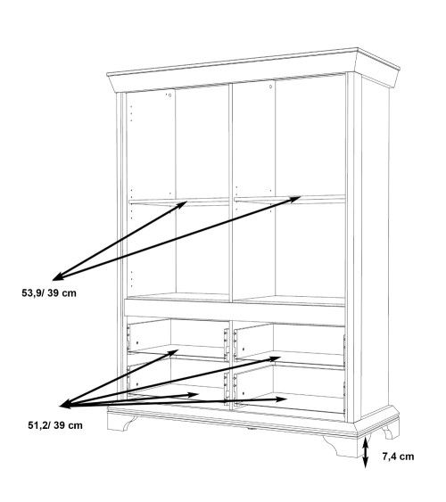 Vitrina doble opaca KAREN