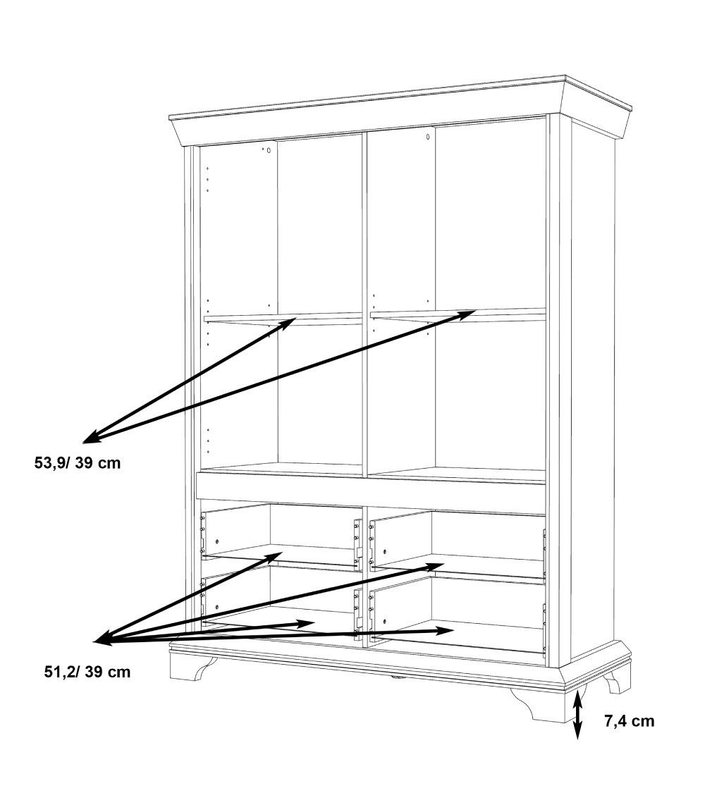 Vitrina doble opaca KAREN
