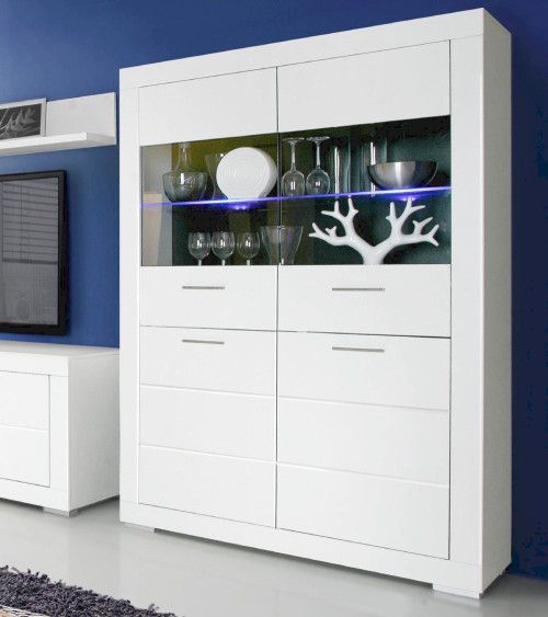 Vitrina de 4 puertas blanca SNOW