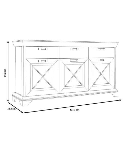 Aparador rústico moderno KAREN