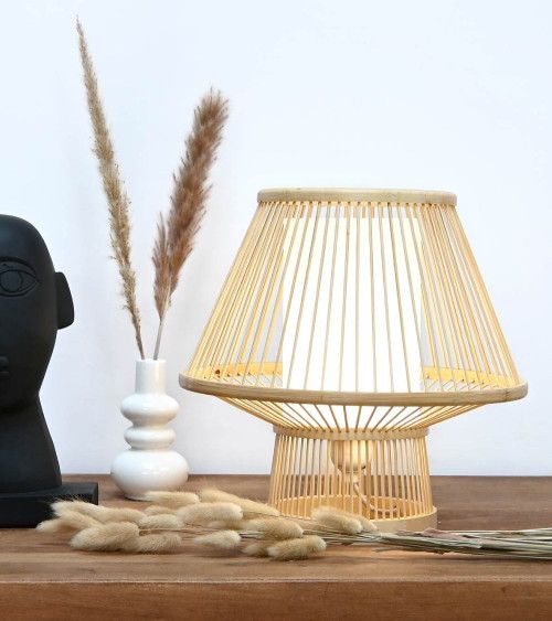 Lámpara de mesa de bambú AGATHA