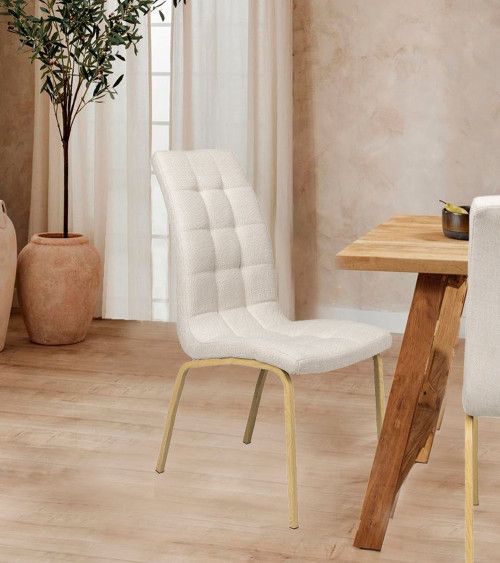Pack 4 sillas de comedor tapizadas MABEL