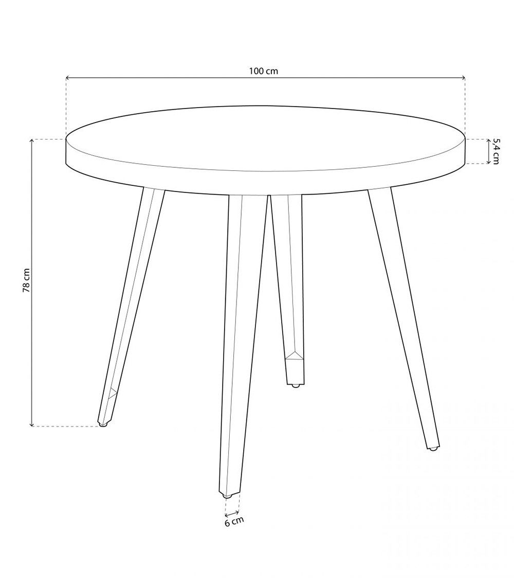 Mesa redonda fija industrial SKADI
