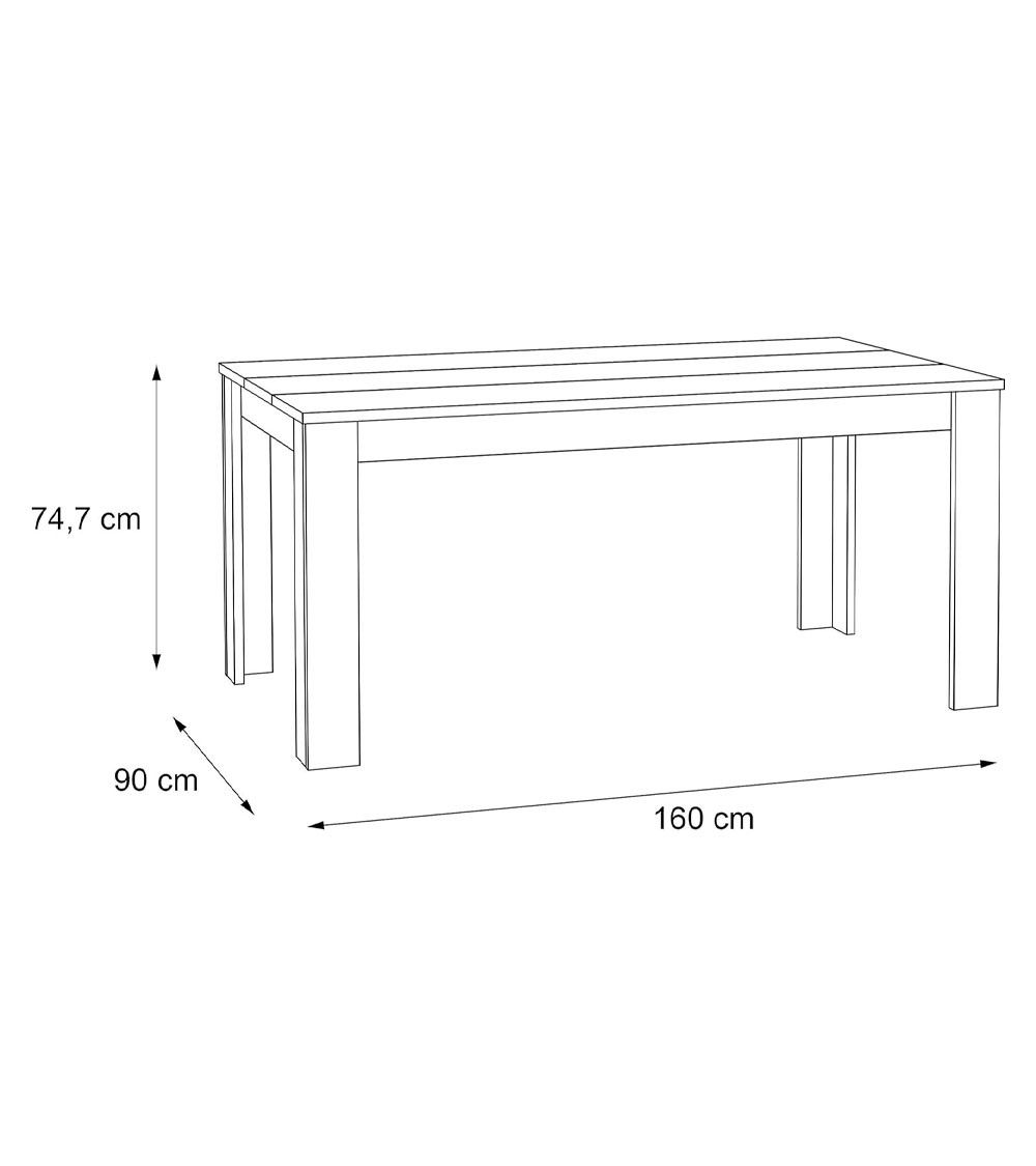 Mesa de comedor 160x90 cm GALENA