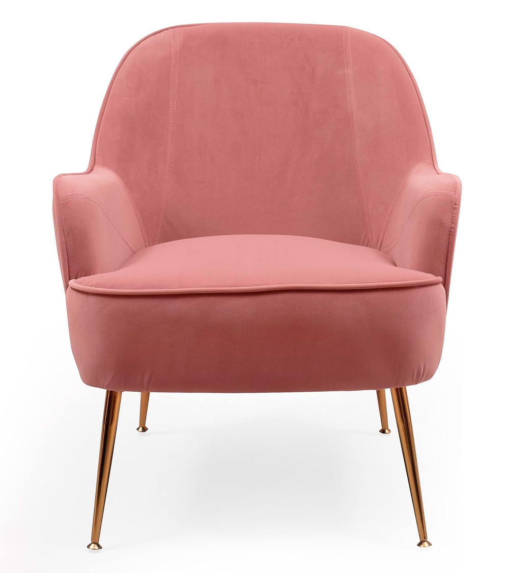 Butaca de terciopelo AMBERES con pata negra o dorada | Cambia Tus Muebles