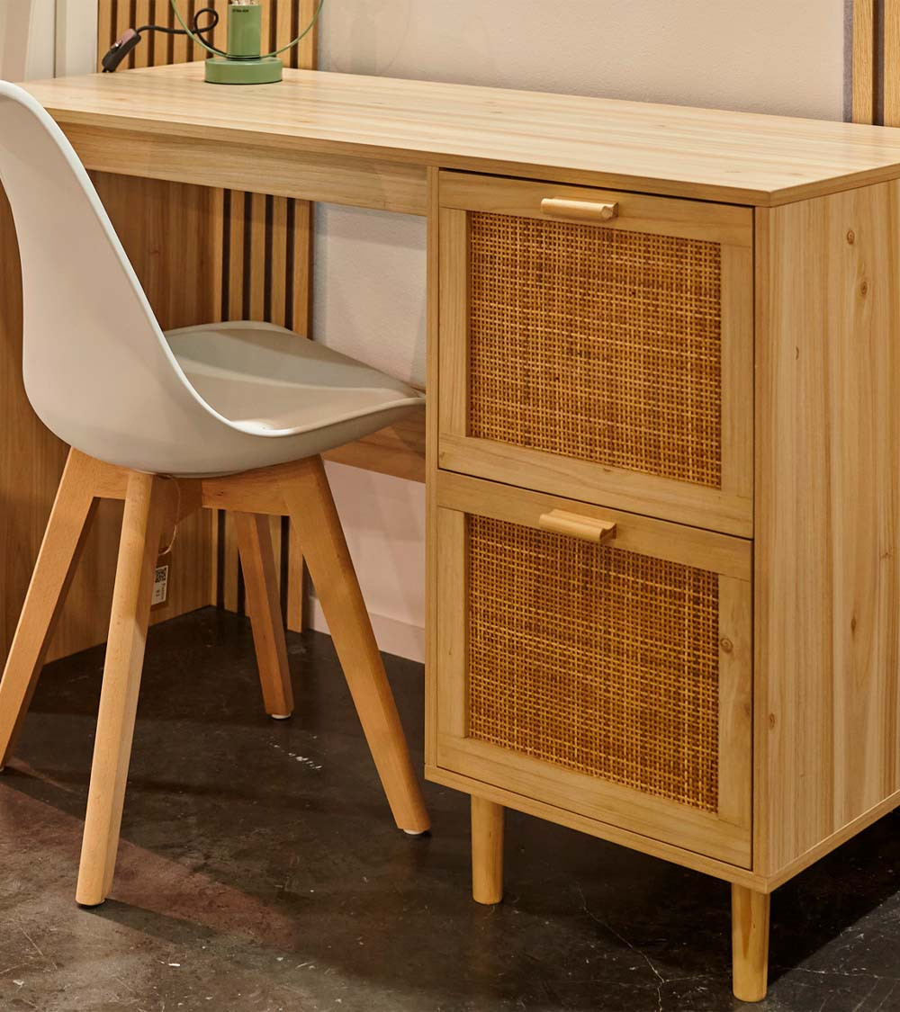 Mesa de escritorio de ratán CAMILE