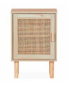 Mesita de noche de ratán 1 puerta CAMILE